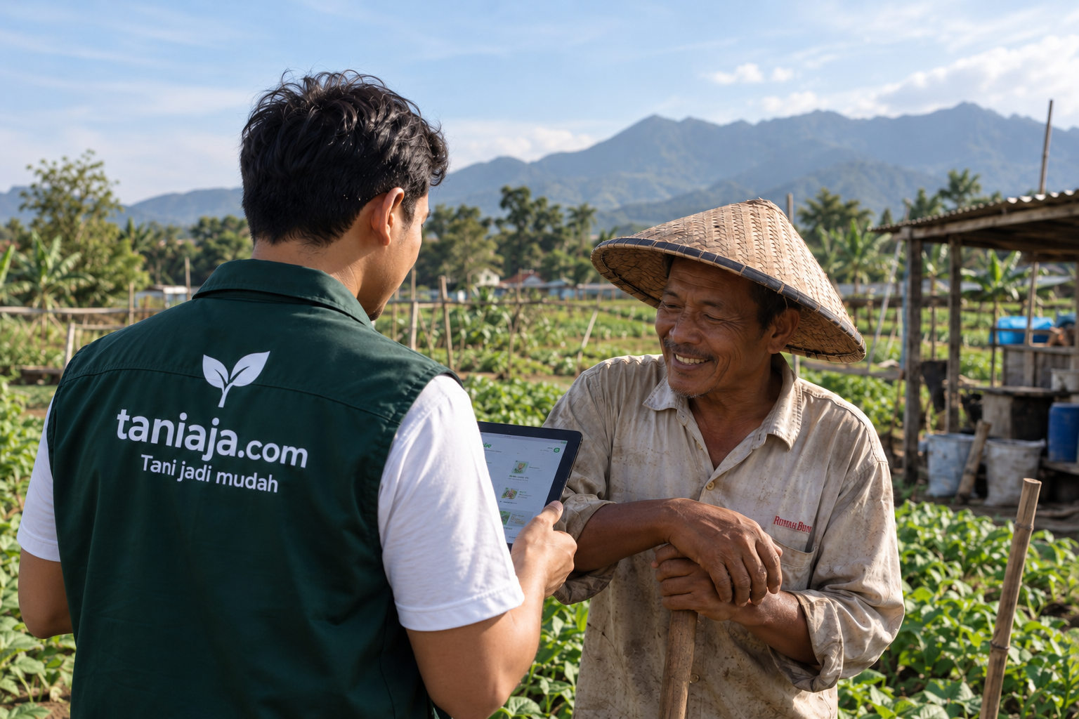 Petani dengan teknologi modern